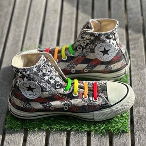 Converse Chucks All Stars High Top Stars & Stripes Rainbow Sneakers M5 W7